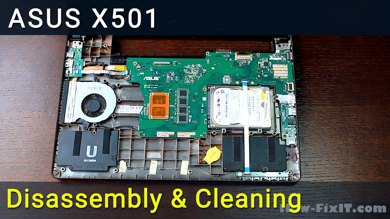 Asus X501A Demontaż, czyszczenie wentylatora i wymiana pasty termoprzewodzącej