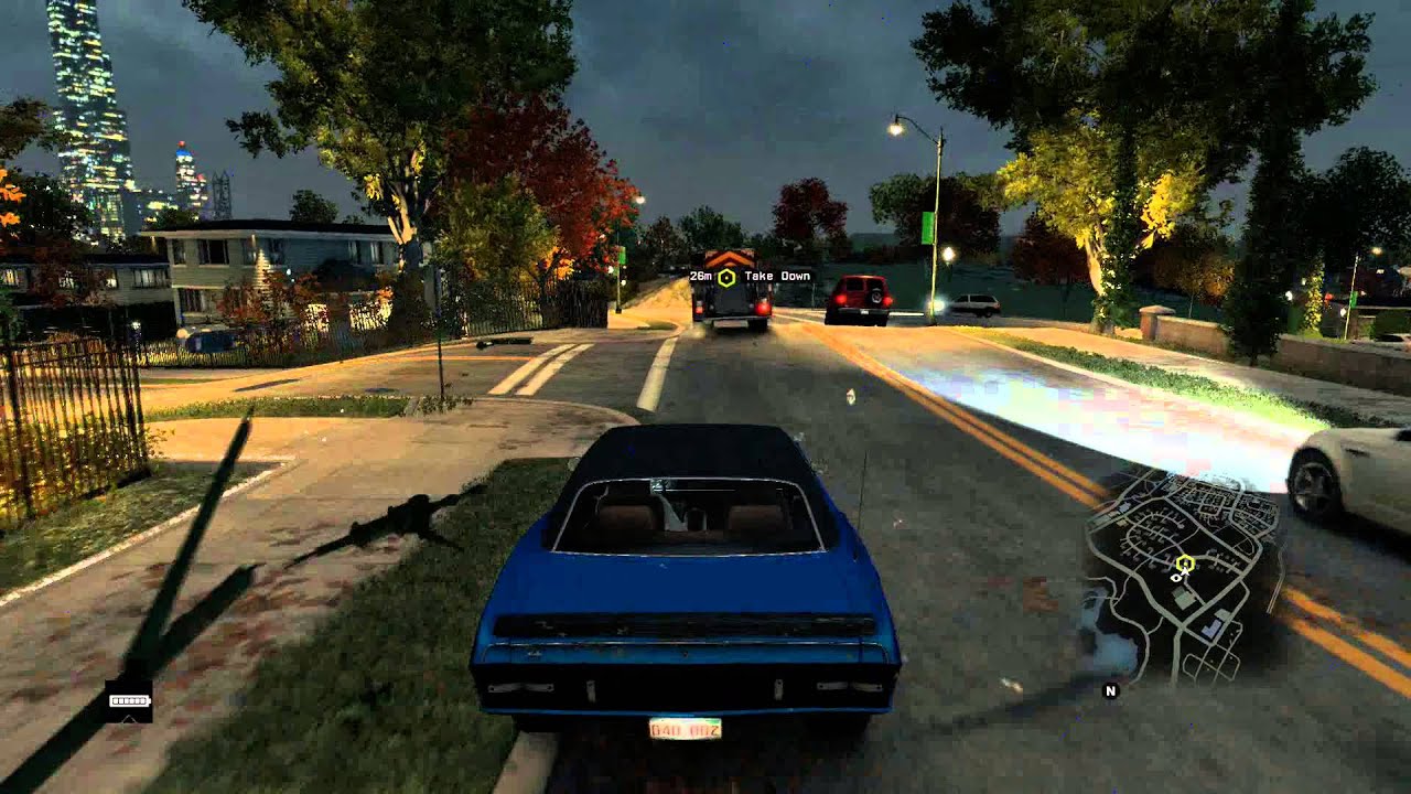 Watch Dogs - Way Off the Grid: Firetruck Carnage Action Chase Sequence 