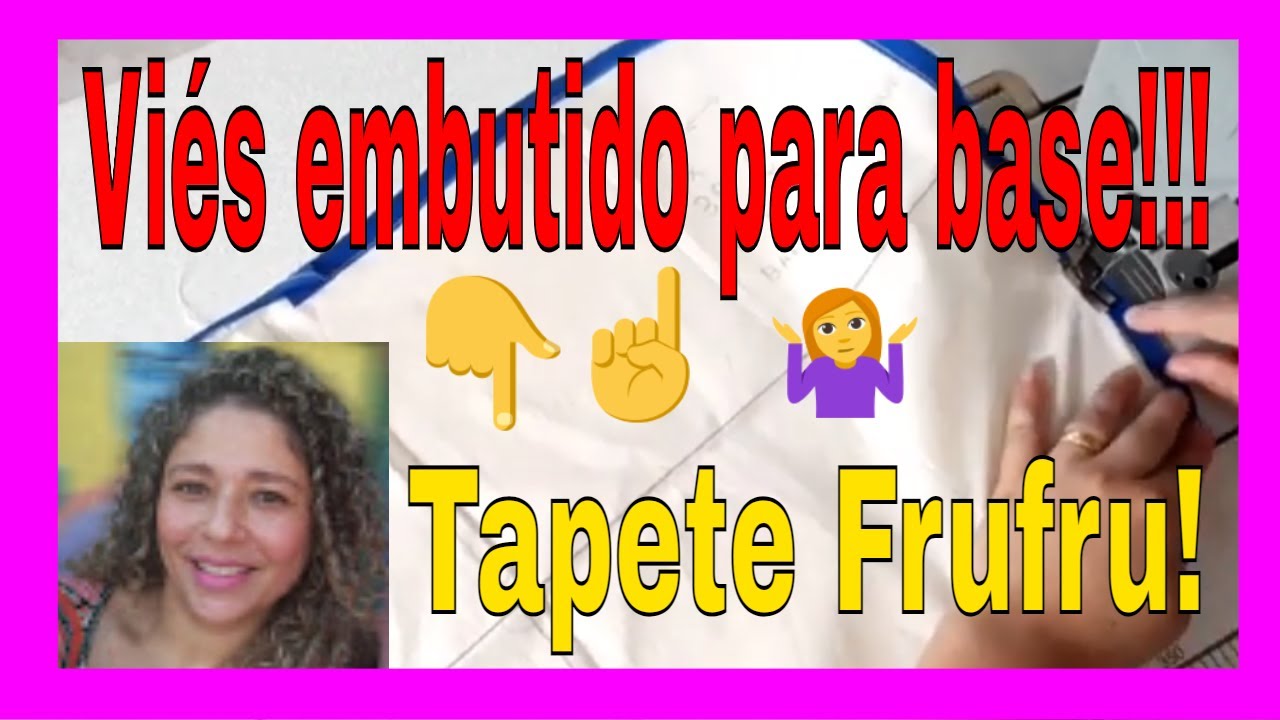 Como embutir viés na base de algodão cru tapetes frufrus/Base para tapete frufru com viés embutido