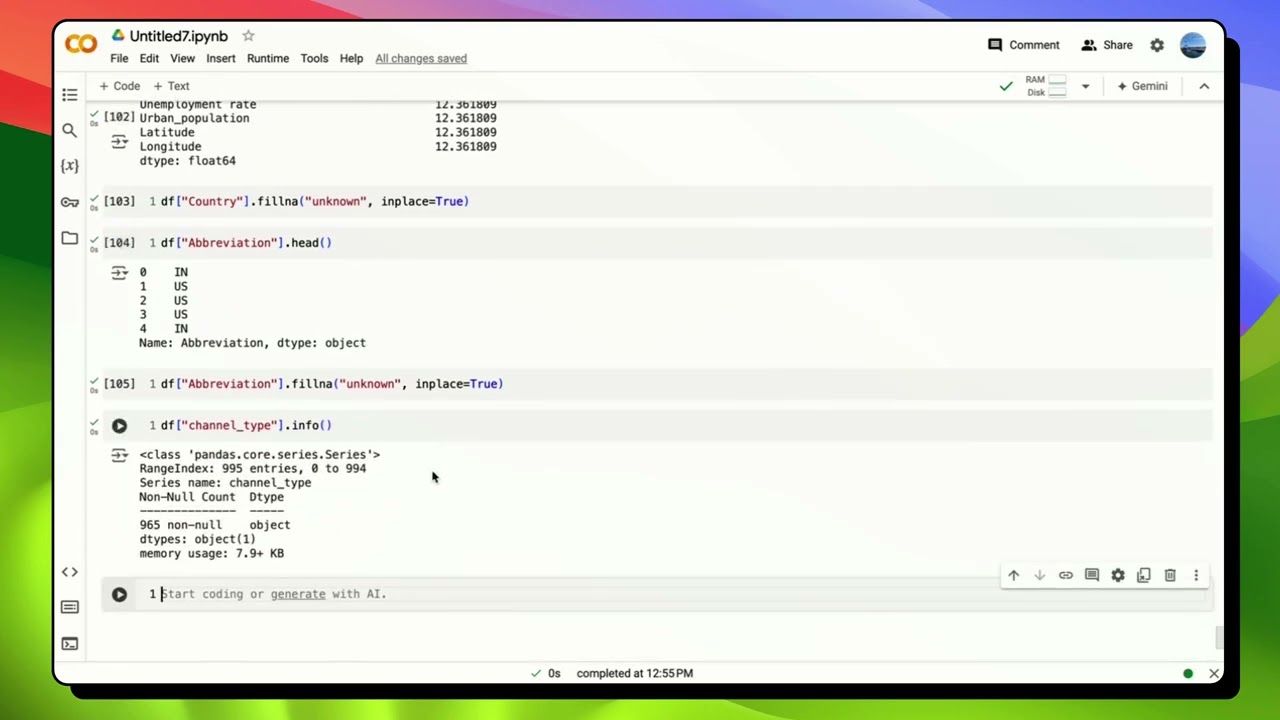 global youtube statistics : data exploration (python, pandas, google colab)