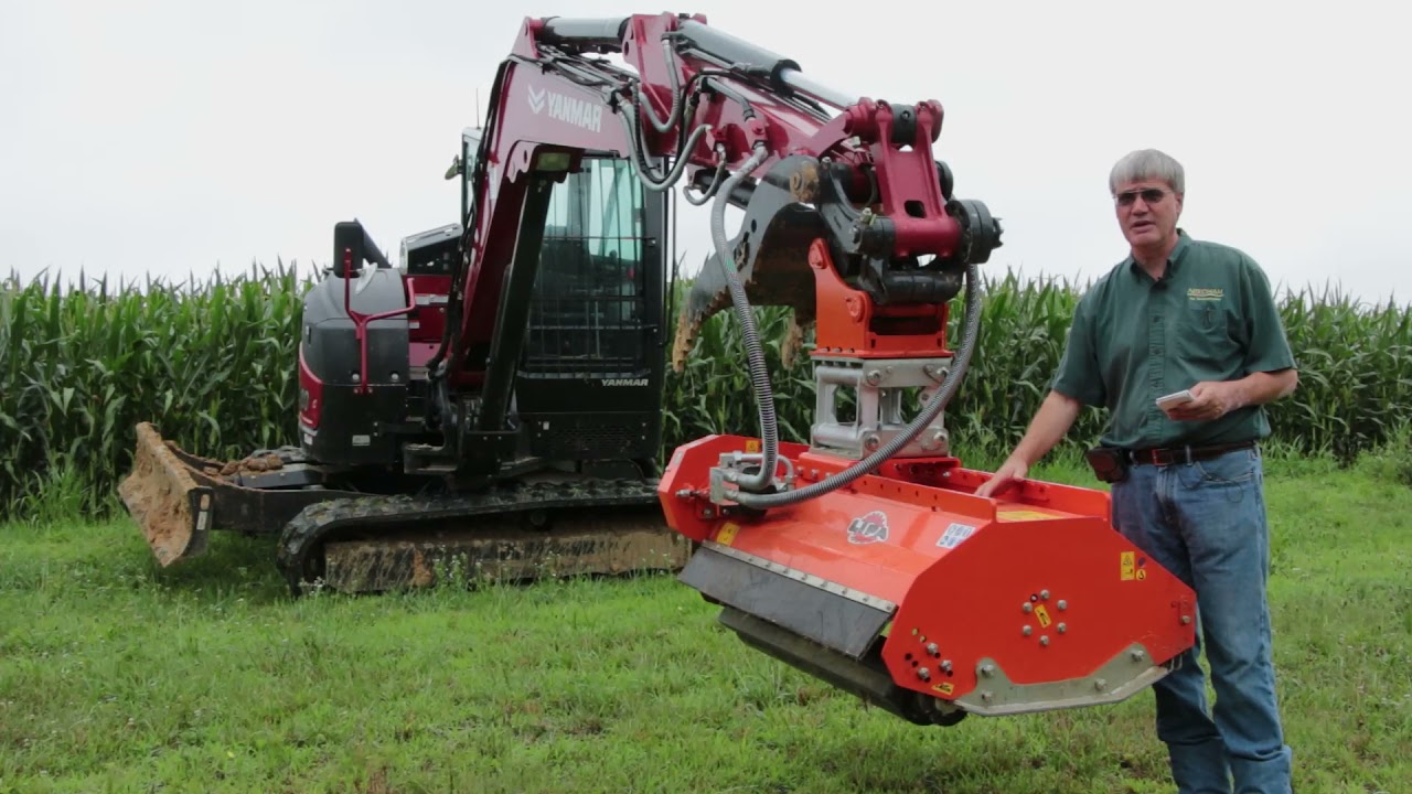 Needham Ag - What to consider when buying a flail mower for a mini excavator (Lipa TLBE-S 120 Shown)