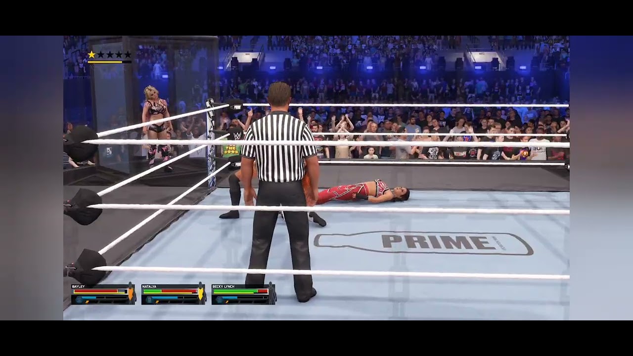 WWE 2K25 Elimination Chamber Match for the Women's Universal Championship.