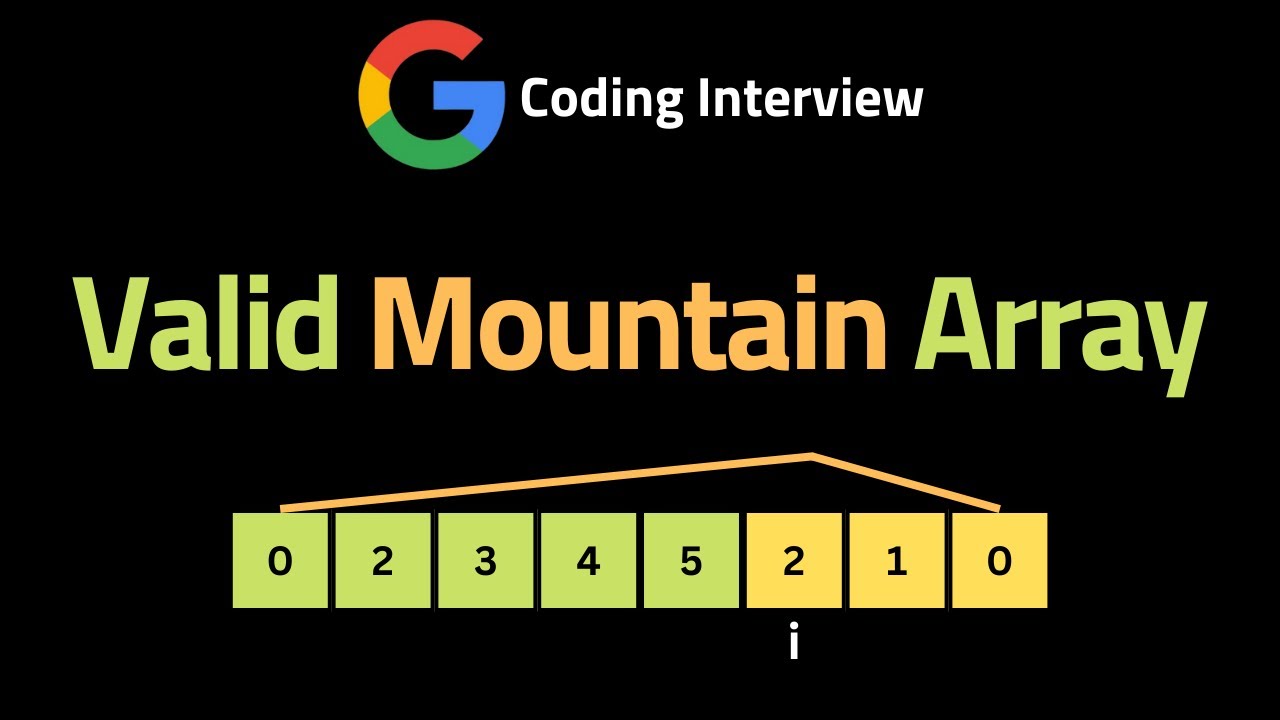 Valid Mountain Array - LeetCode 941 - Coding Interview Questions