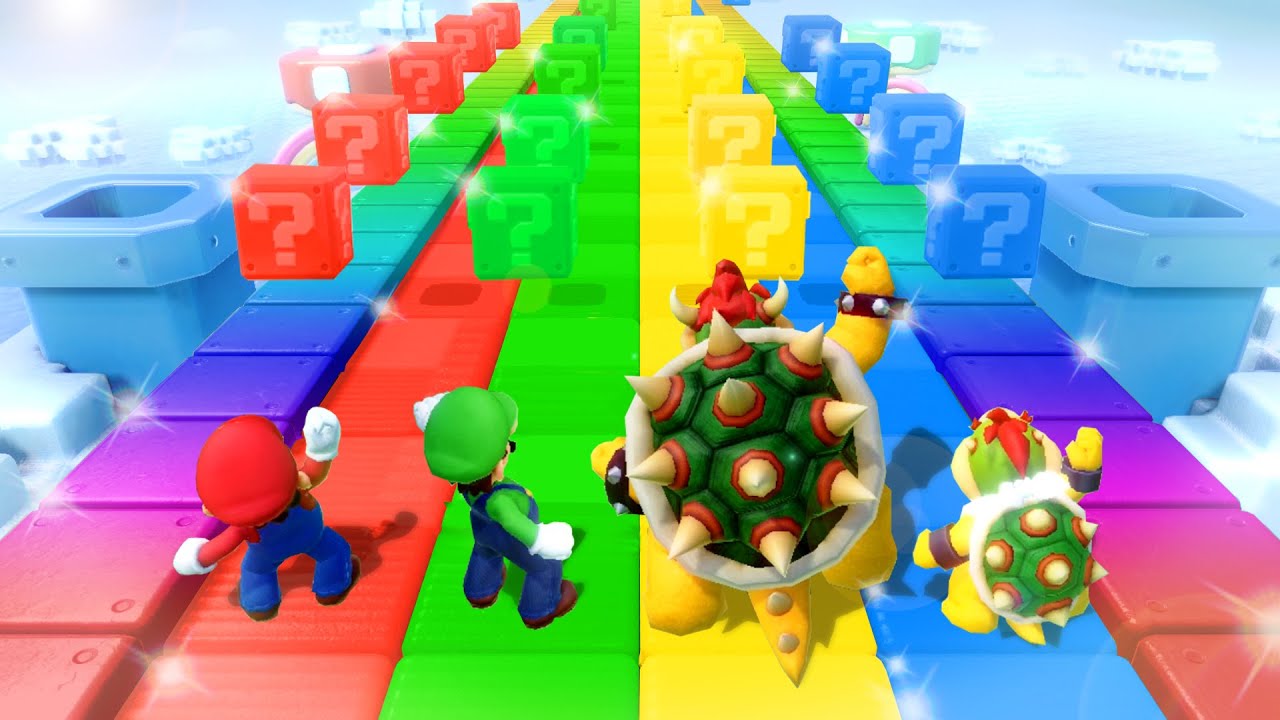 Super Mario Party MiniGames - Mario Vs Bowser Vs Luigi Vs Bowser Jr (Master Difficulty)