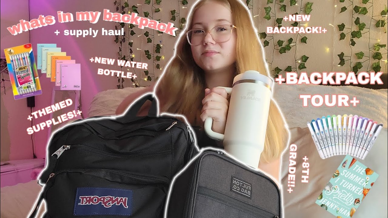 WHATS IN MY BACKPACK 2024 + supply haul!! 🎒🏫 *8TH GRADE*