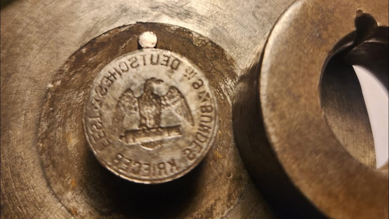 Original 1890 German Token Dies! And a Matching Token. Dan Trollan’s Incredible Die and Collar Set!