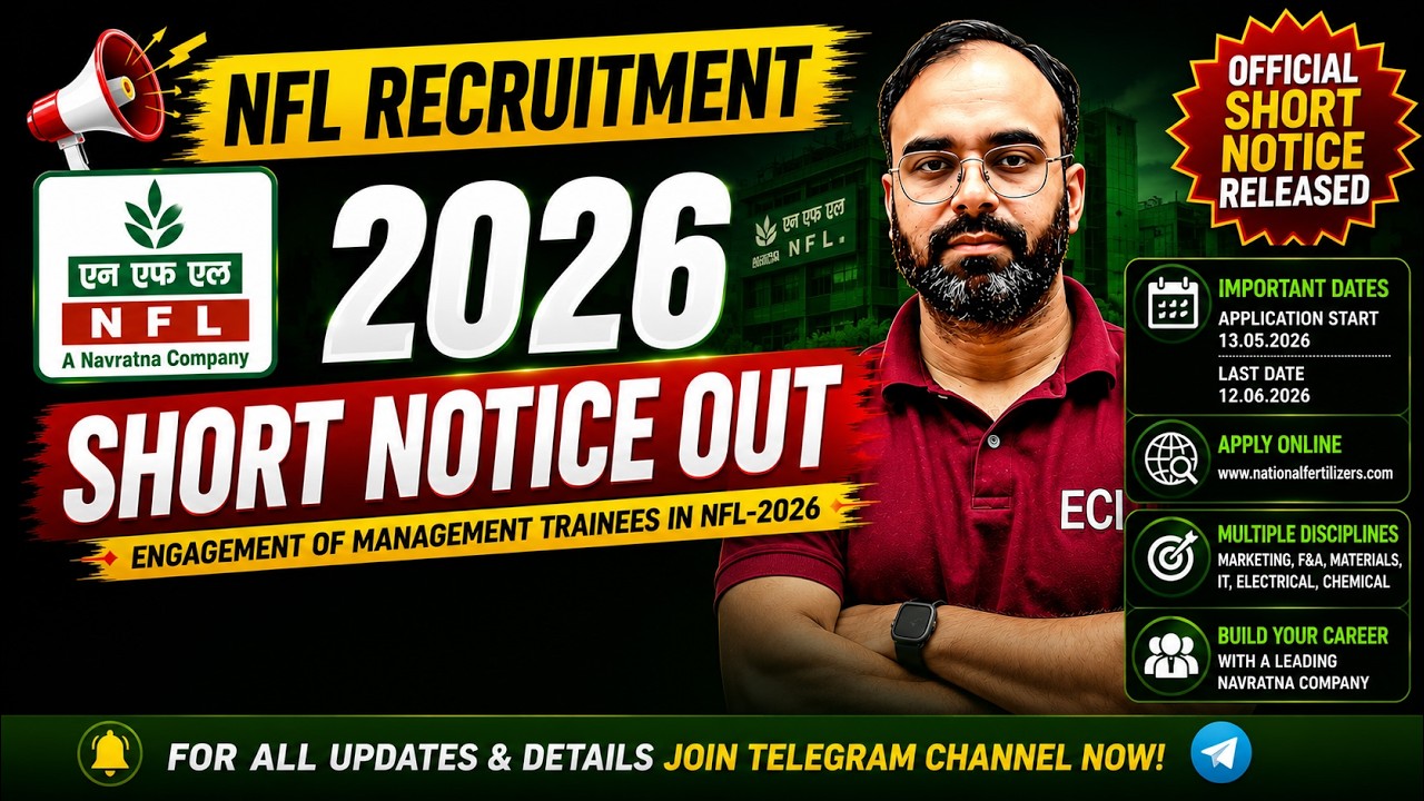 NFL MT Recruitment 2026 Out 🔥 | Management Trainee Vacancy #electricaljob #electrical