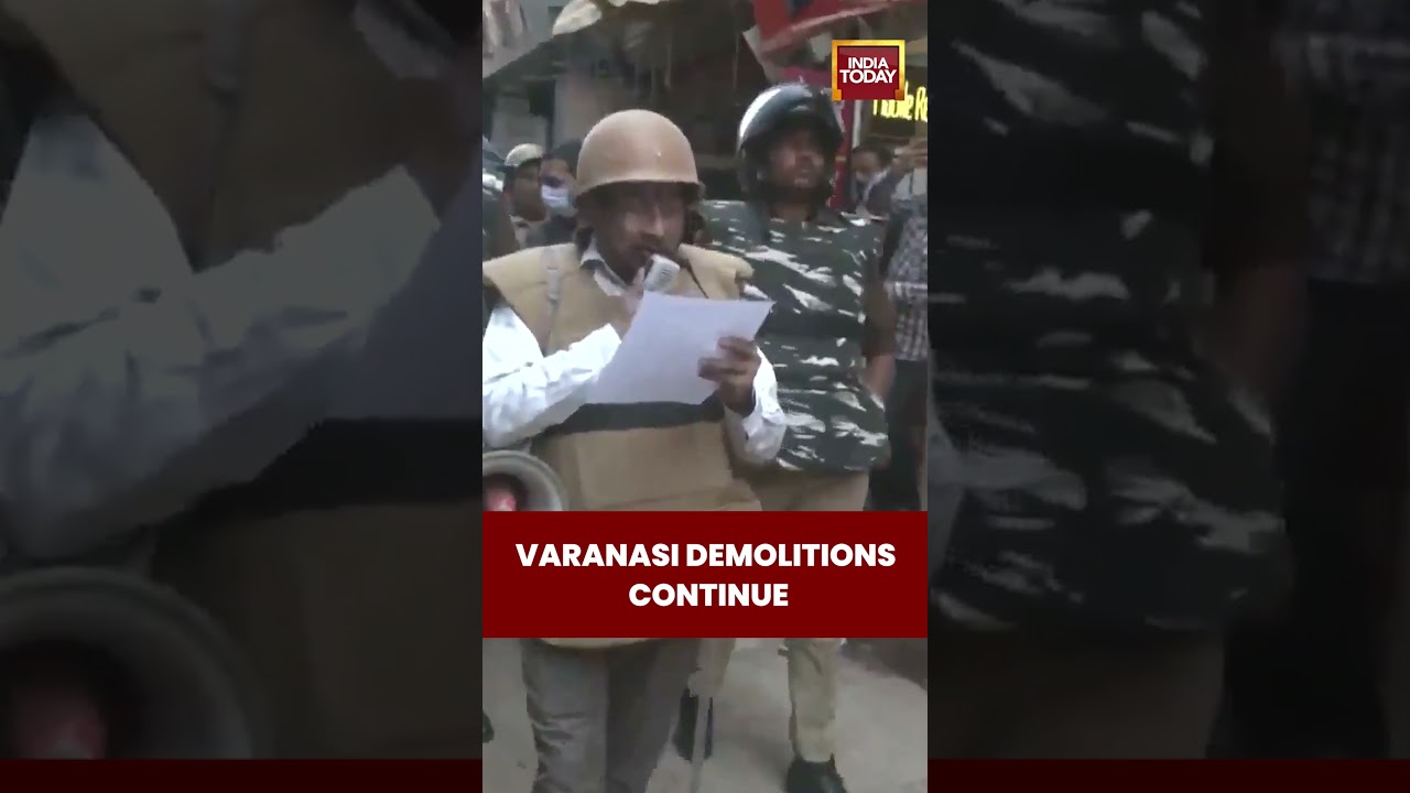 Varanasi Demolitions Continue Under Road Widening Project in Dalmandi #yogiadityanath #breakingnews