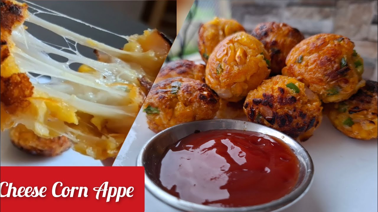 Kids Favorite Cheesy Corn Appe Recipe|perfect for Breakfast, Lunchbox, Tea time|Corn Snacks recipe 