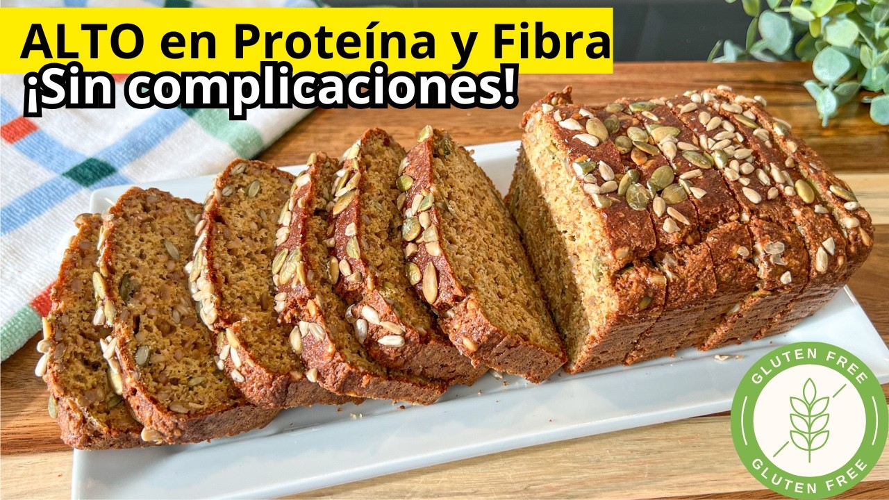 Pan Casero Antiinflamatorio 100% Saludable, Alto en Proteina y Fibra | SiN AMASAR, baja de peso