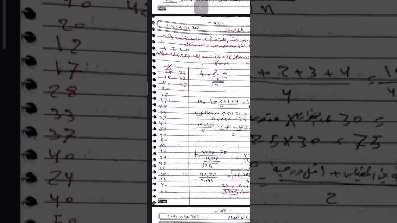 مثالين اخرين على للاختبار التائي لعينة واحدة