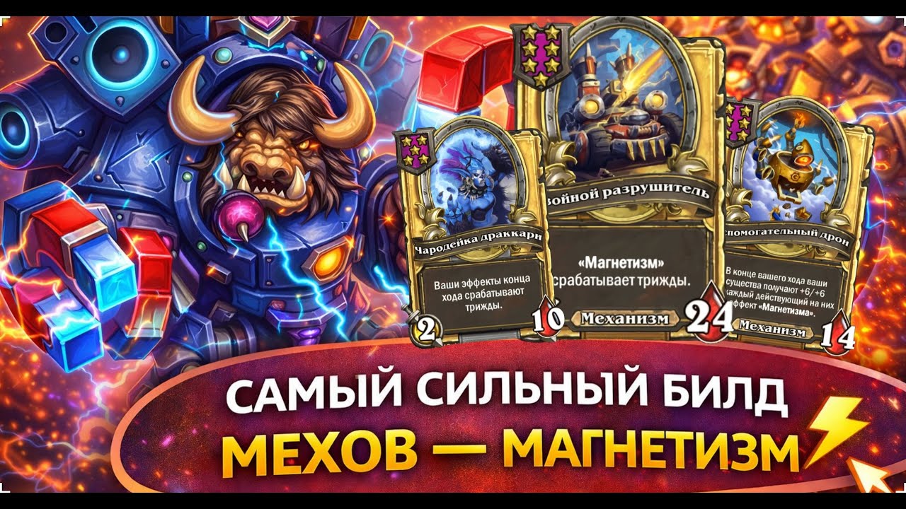 💥 САМЫЙ СИЛЬНЫЙ БИЛД МЕХОВ — МАГНЕТИЗМ | Hearthstone Поля Сражений