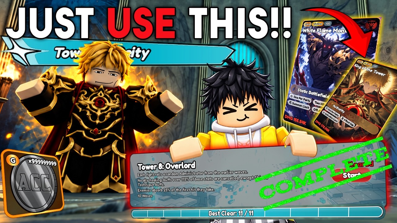ЭТО РАБОТАЕТ!? КОМАНДА ДЛЯ ПРОХОЖДЕНИЯ ВСЕХ 8 УРОВНЕЙ TOWER OF DEITY!! в Anime Card Battle