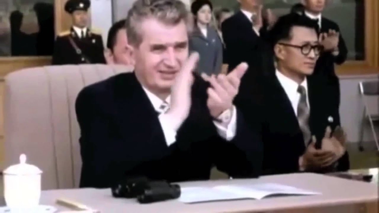 Nicolae Ceausescu in vizita la Kim Il Sung Coreea de Nord 1978