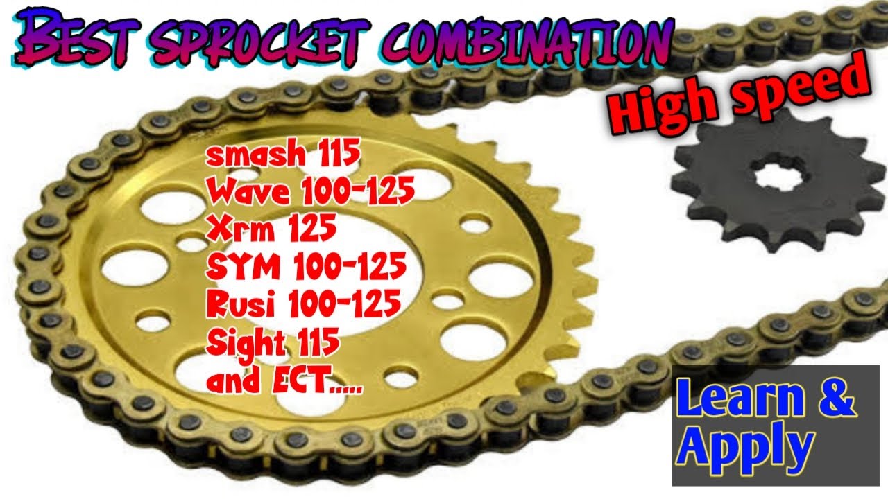 Best sprocket combination For HIGH SPEED | For Underbone 100 -125 CC (Smash,Wave,XRM,Rusi,SYM,ECT..)