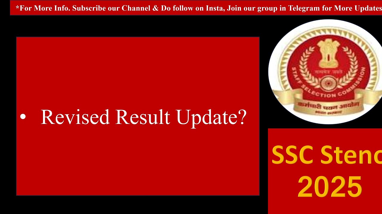 SSC Steno 2025 Revised Result update SSC Steno 2025 Final c utoff #sscsteno2025Joiningdate #sscmts