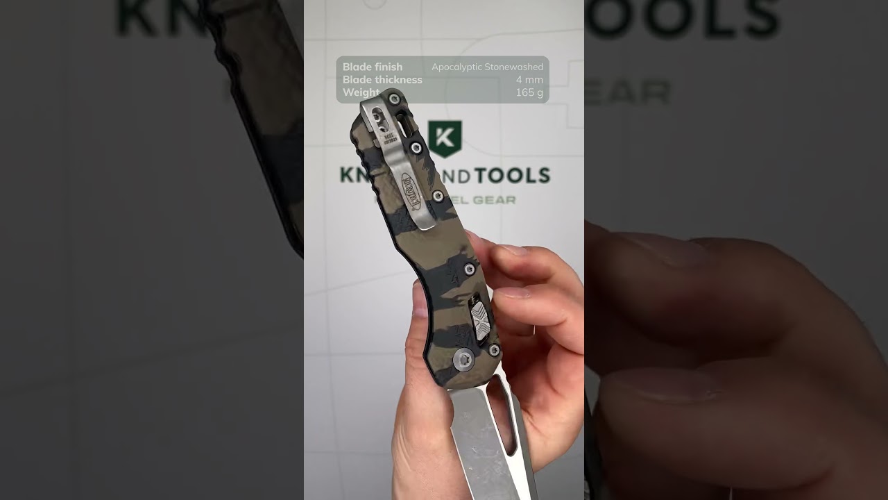 Microtech MSI Standard Issue 210T 10APPMTRC, Apocalyptic SW M390MK, Tiger Camo, pocket knife