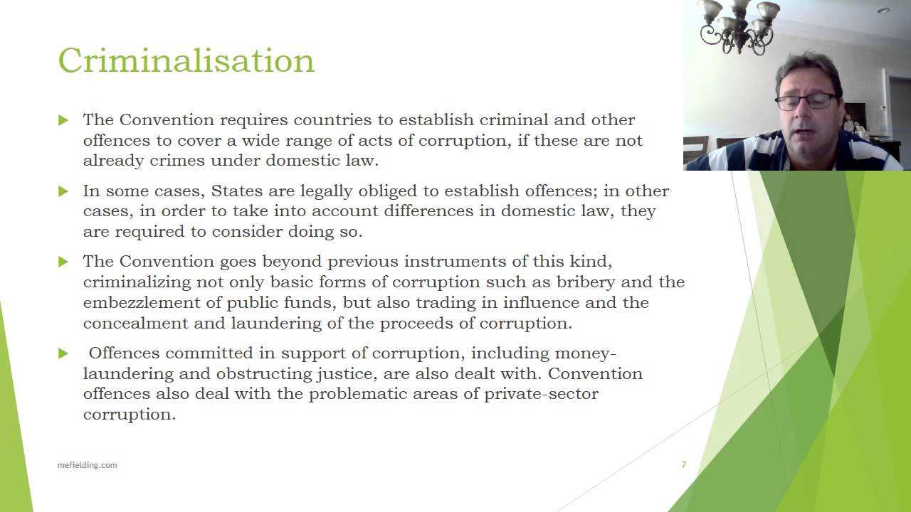United Nations Convention Against Corruption- Practical Application