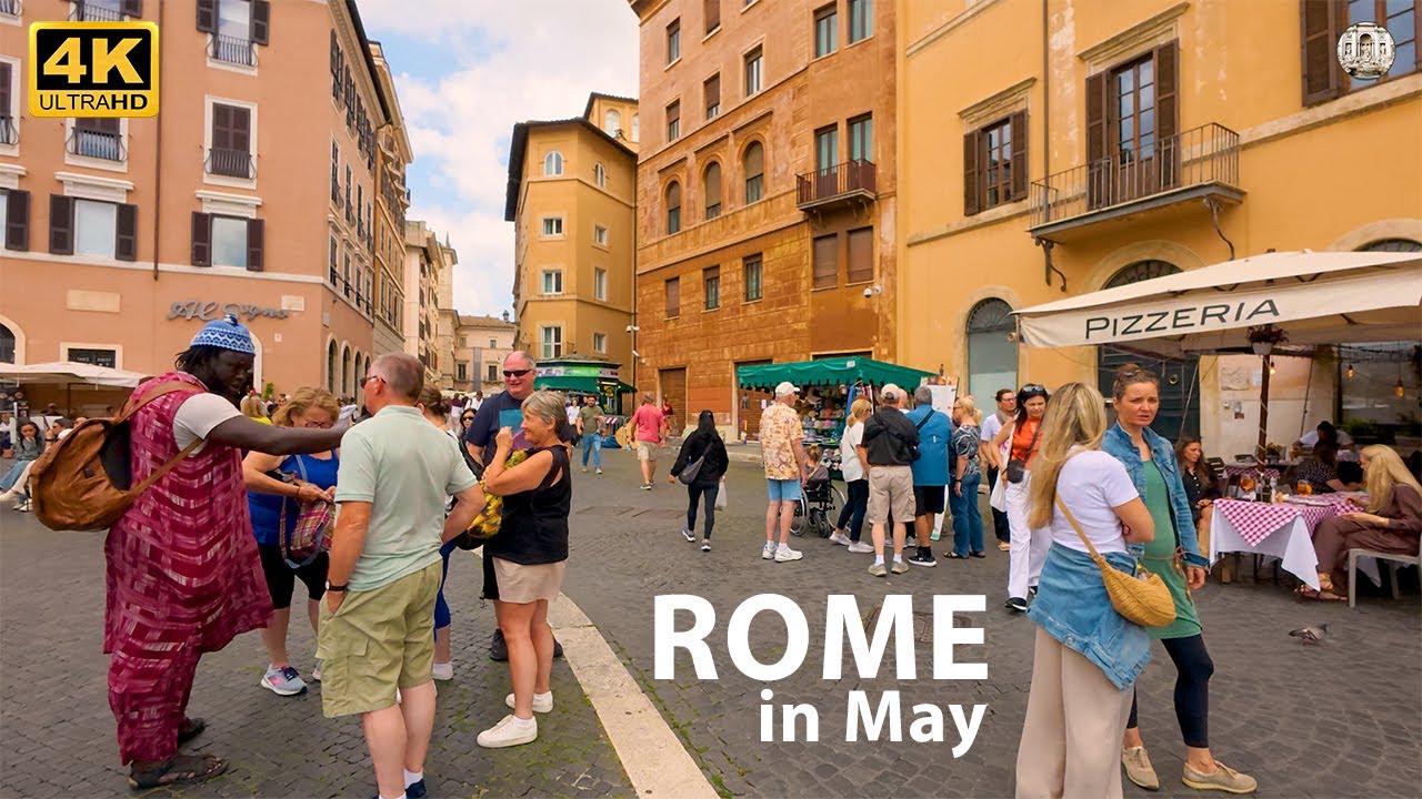 Rome Walking Tour 🇮🇹 | Center City, Piazza Navona & Tourist Scams Exposed! in May 2025 /4K UHD 60FPS