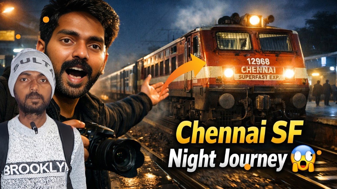 12968 Chennai Superfast Express 🌙 Night Journey | Full Train Travel Experience 🚆 | Indian Railways