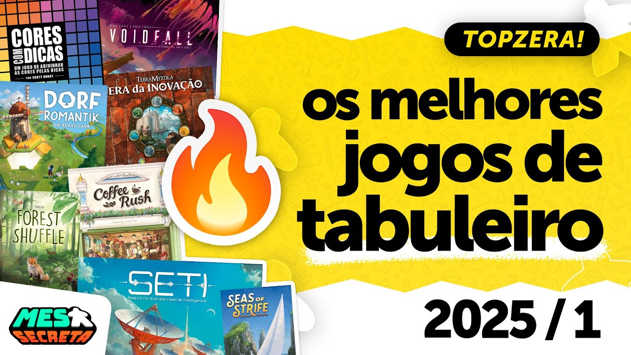 TOPZERA! Os melhores jogos de tabuleiro de 2025 (1&ordm; semestre)