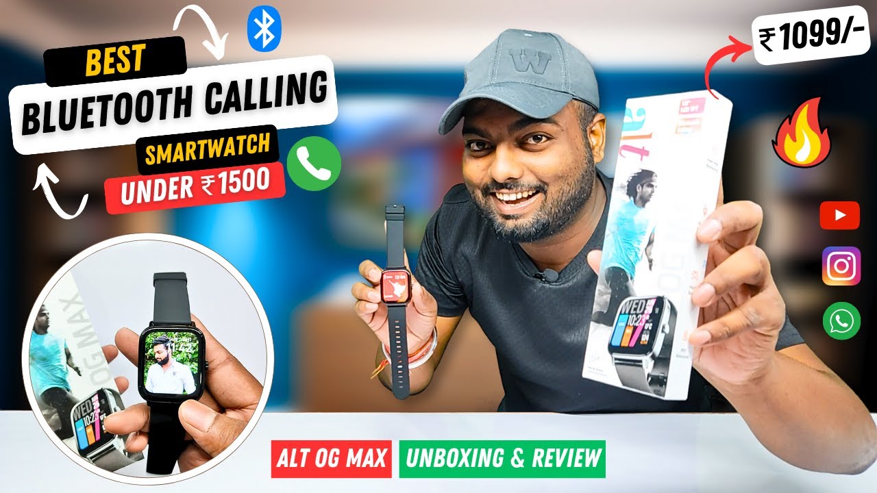Alt OG Max | Best Bluetooth Calling Smartwatch Under 1500 🤑| Unboxing And Review 🔥
