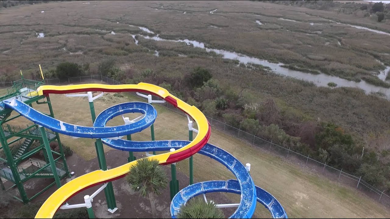 Water park on Jekyll Island Georgia DJI Pantom 3 Drone Footage 2