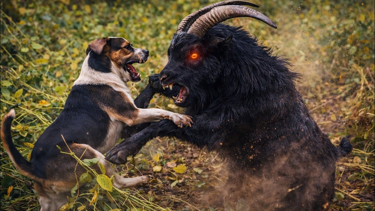 GRITOS DE SOCORRO CACHORRO FOI ATACADO PELO BODE