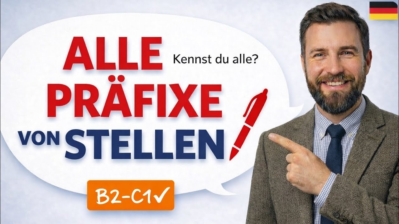 Alle stellen Pr&auml;fixe (12 Verben) | B2-C1 Deutsch lernen. 