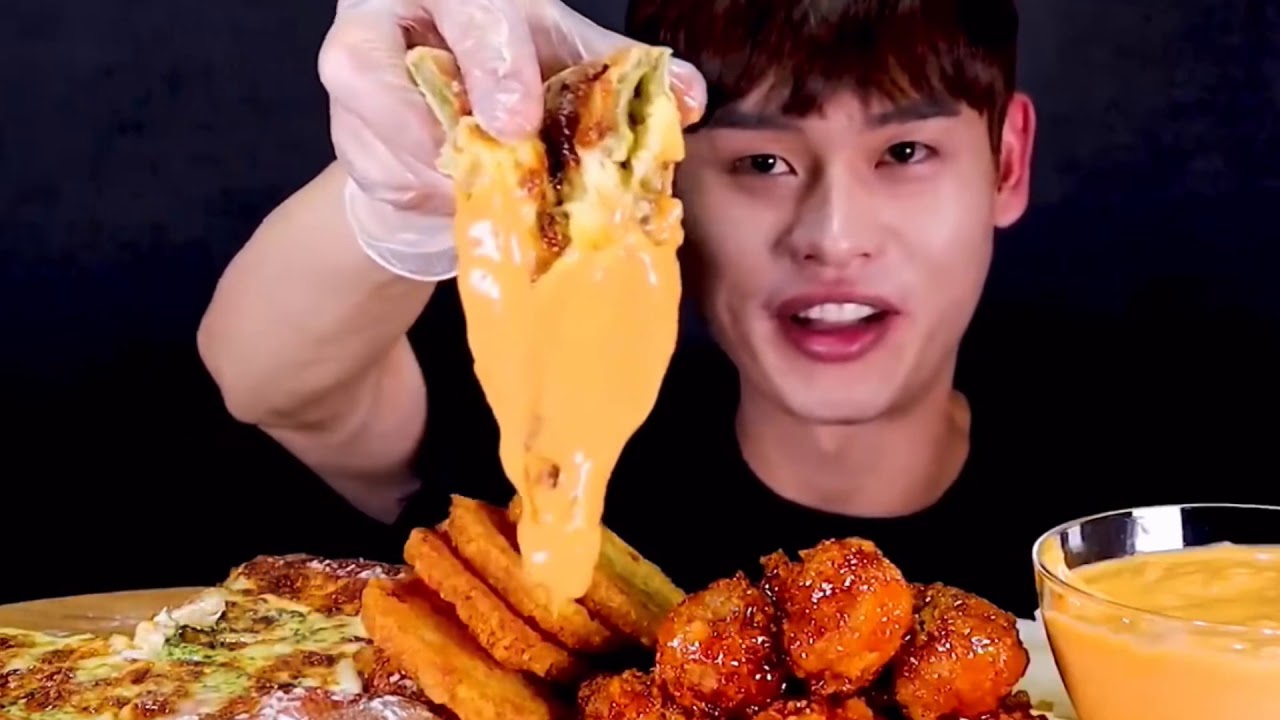 Different mukbangers eating way to much cheese