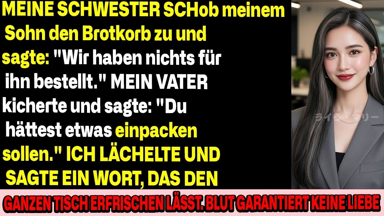Meine Schwester gab meinem hungrigen Sohn altes Brot – ich bestellte ihm ein 100$ Steak.