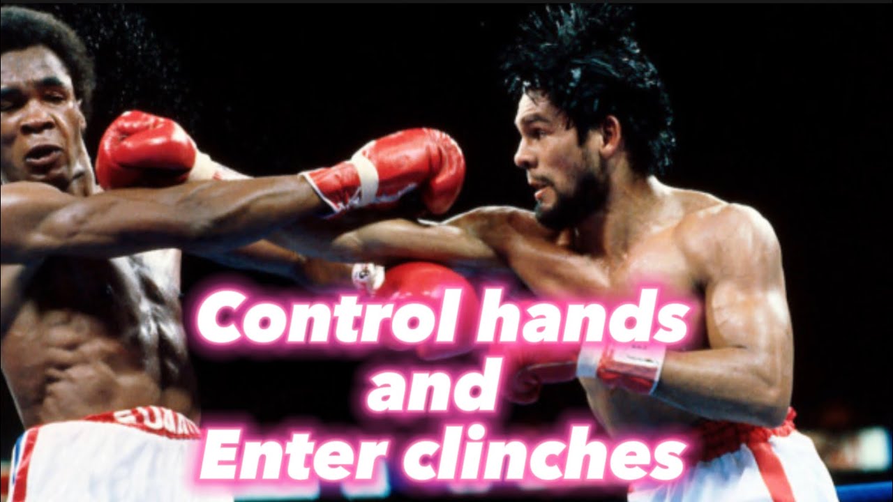 Southpaw hand control and punching into clinches like Roberto Duran