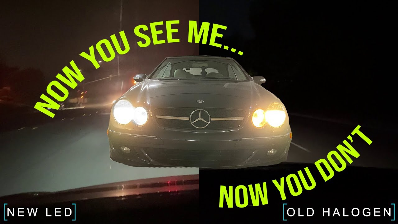 Mercedes CLK headlight upgrade (new LED bulbs for cheap!)