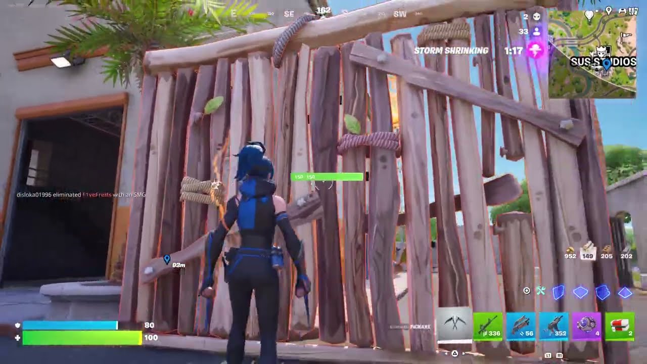 Fortnite Battle Royale with 3 elims, builds, and spectating build/gun fights 