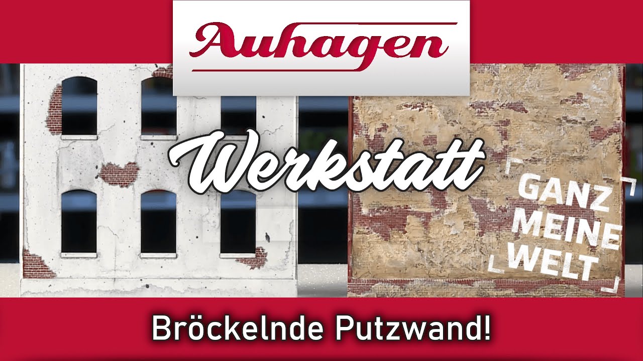 Auhagen-Werkstatt: Bröckelnder Putz mit sichtbarer Ziegelstruktur – zwei Techniken im Vergleich