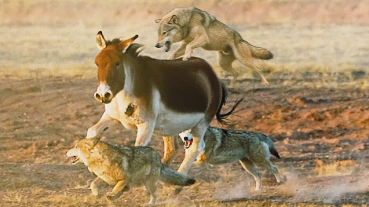 Diese Wildesel haben keine Angst vor W&ouml;lfen &ndash; sie wehren sich!