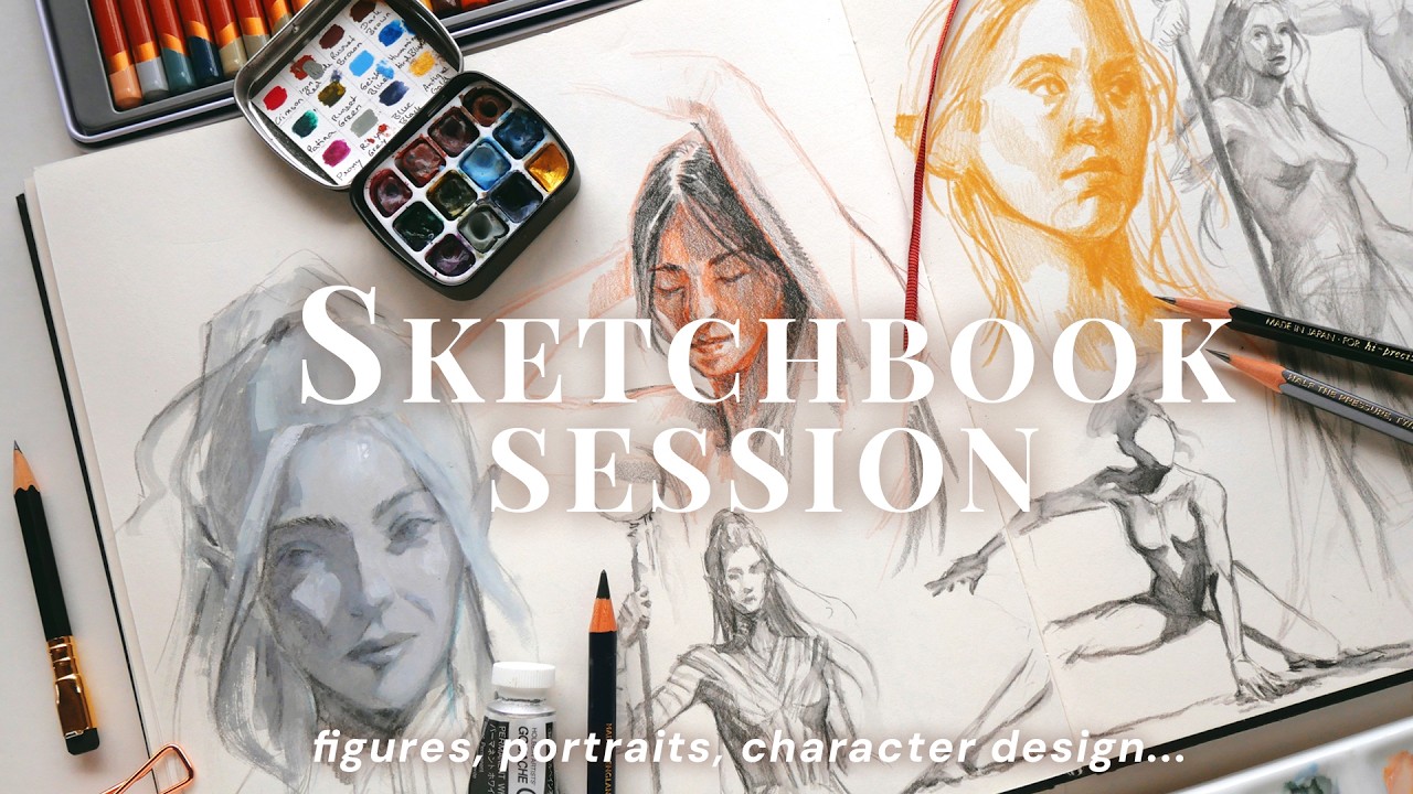 SKETCH WITH ME ◆ portraits, figure studies & DnD character art