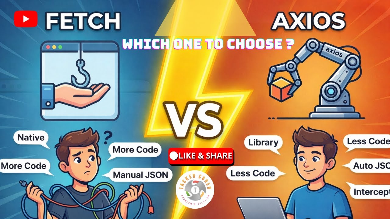 Fetch vs Axios in React Native - kya use karna chaiye? 🤔 | Explain in Hindi