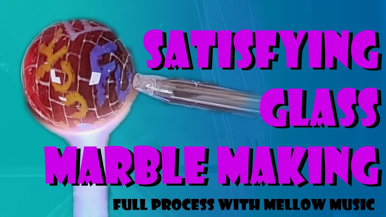Lampwork Bead Making / Flameworking - Soft Glass Marble- Long ASMR Demo - Satisfying Artisan Video