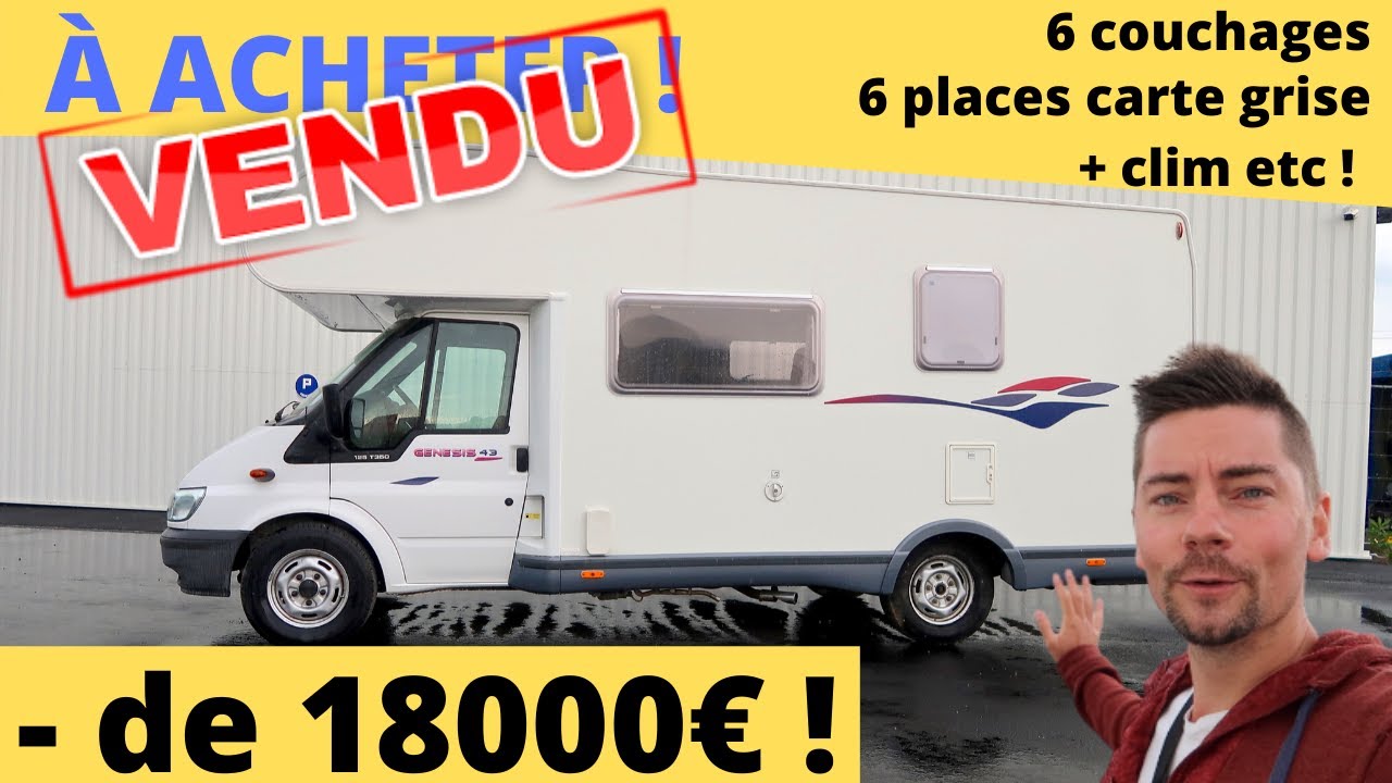 OCCASION : Camping-Car CAPUCINE CHALLENGER Genesis 43 , 6 PLACES !