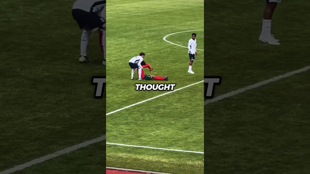 Cristiano Jr got injured in the match against England. 🤕💔