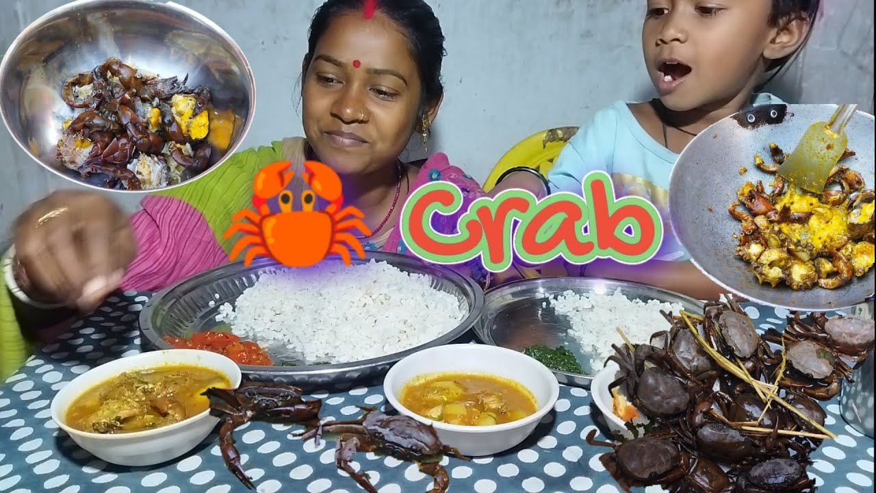 Crab Curry Eating challenge | Indian Village Food Eating | Muckbang Asmr eating show