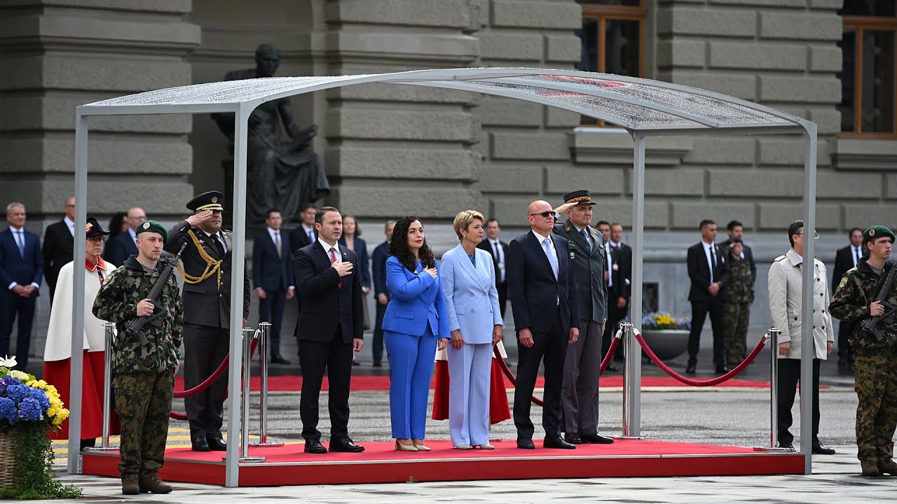 Pritja zyrtare e Presidentes Osmani nga Presidentja e Konfederatës Zvicerane, Keller-Sutter