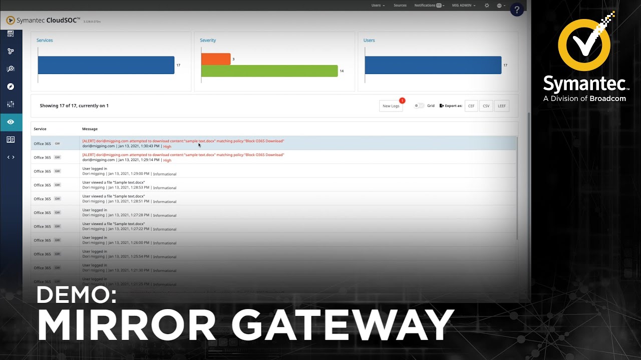 Introducing Symantec CloudSOC Mirror Gateway