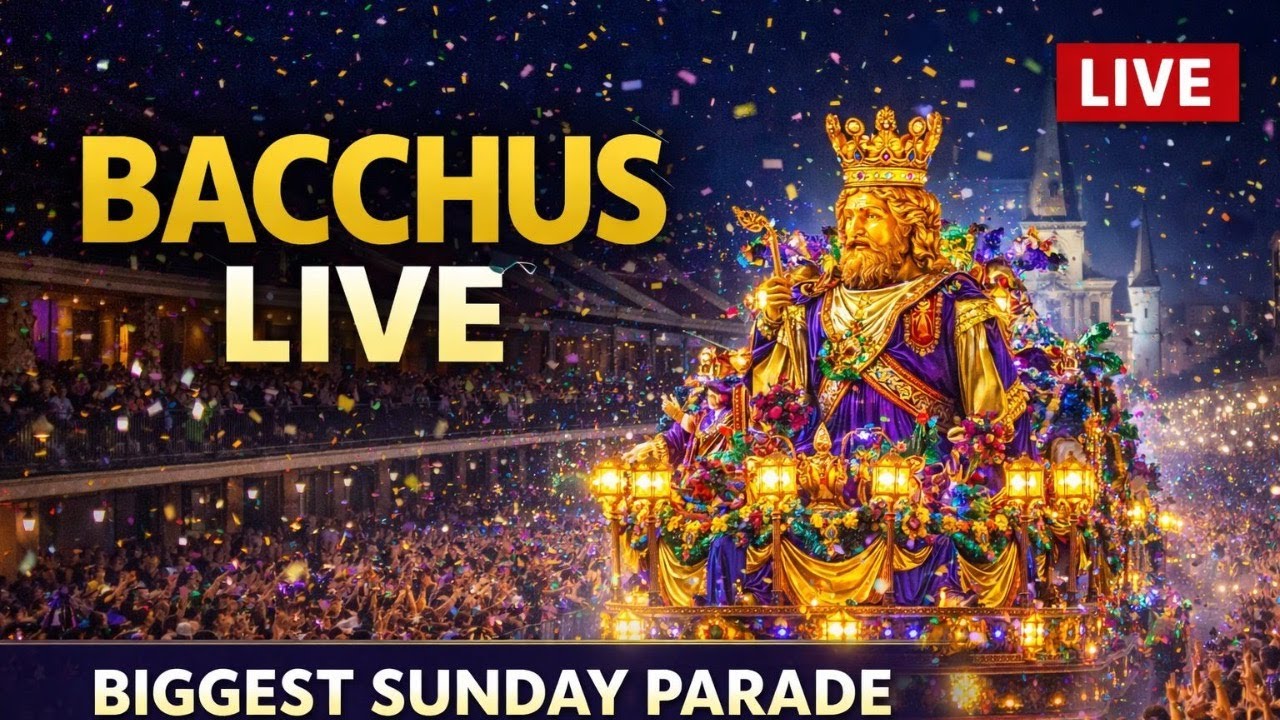 Bacchus Parade LIVE - New Orleans Mardi Gras 2026