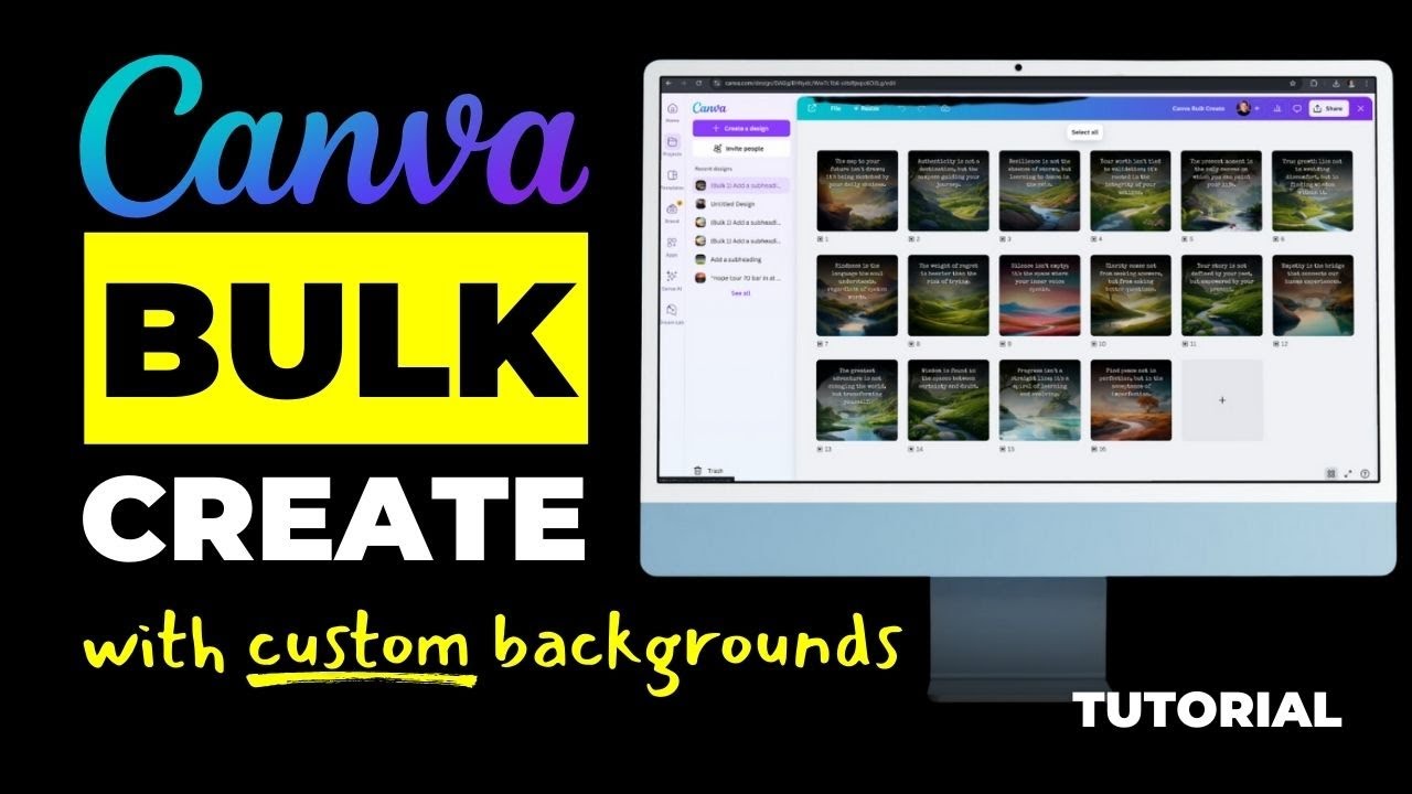 Canva Bulk Create with Custom Image Backgrounds (Tutorial)
