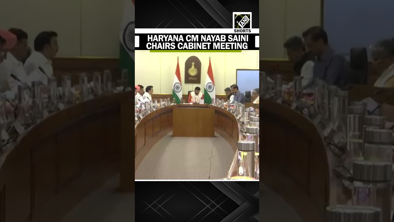 Haryana CM Nayab Singh Saini chairs cabinet meeting in Chandigarh