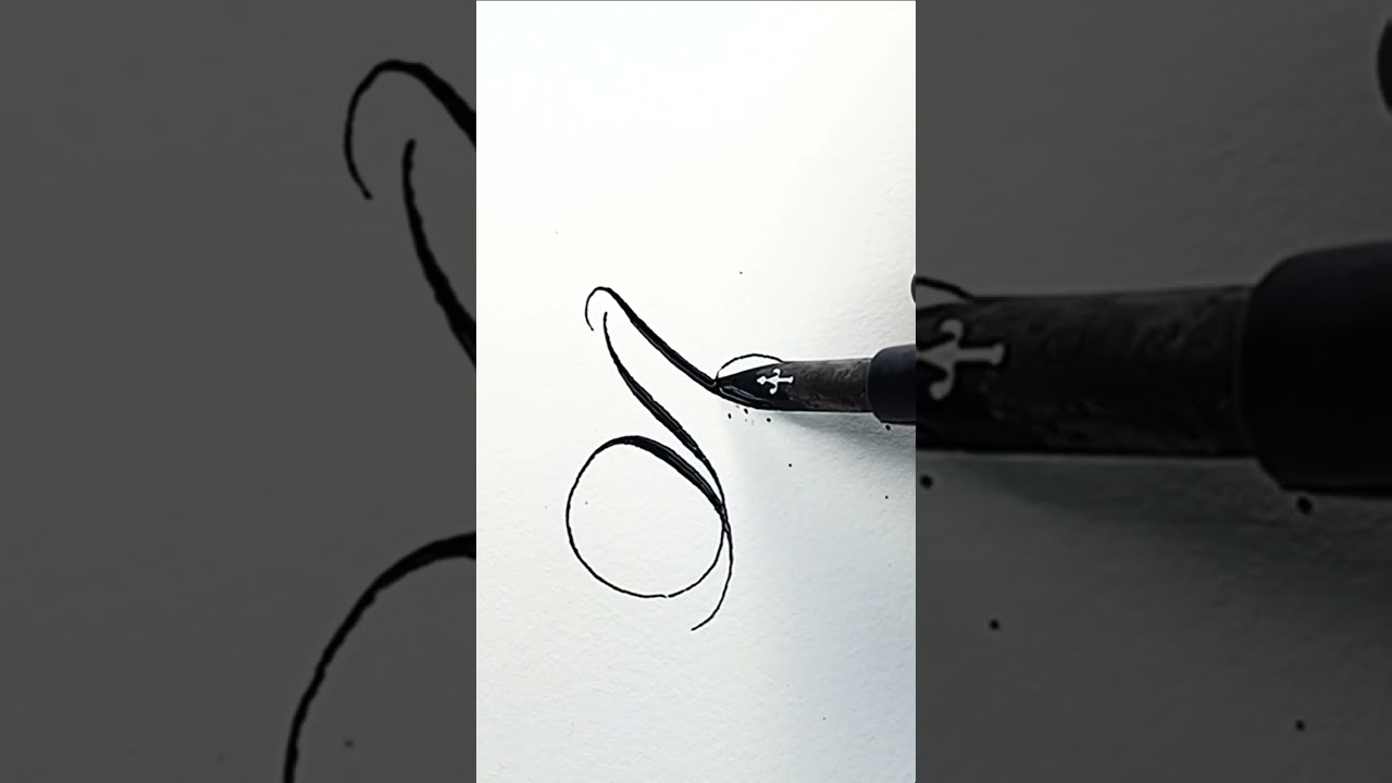 'A' calligraphy writing style. #shorts #satisfying #calligraphy #trending #relaxing
