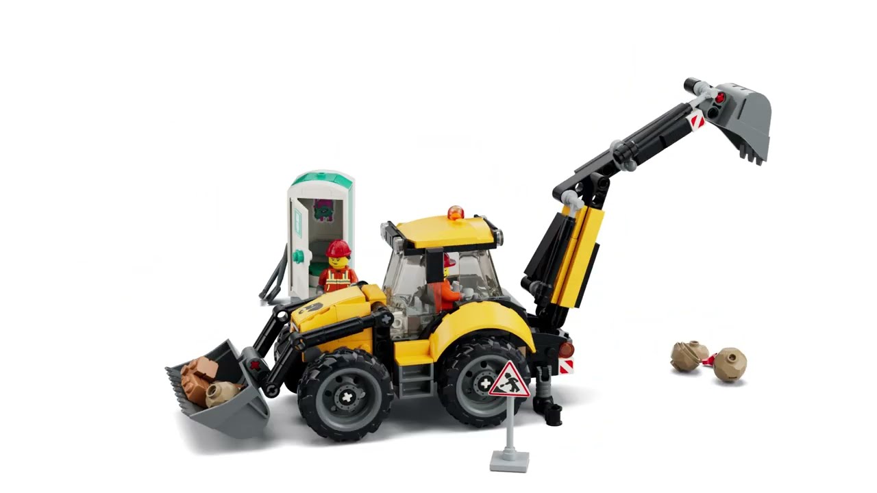 LEGO City Backhoe Loader Construction Set 60480
