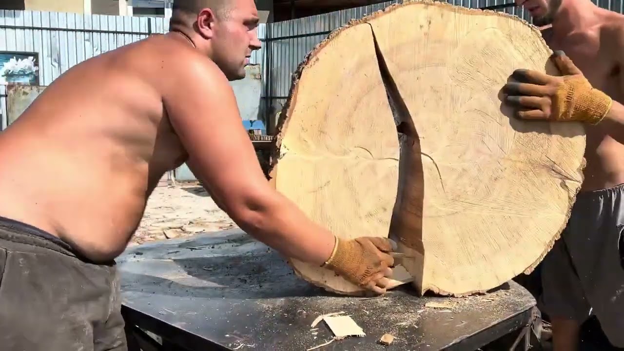Powerful Wood Splitter vs Massive Stumps